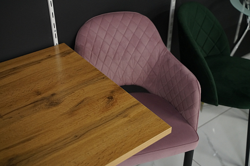 Стол на тумбе Мичиган Лофт 110х70 25 мм дуб вотан / белый / белый из шоурума 2