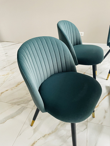 Стул на металлокаркасе Gabi 1 line light blue / black фото покупателя 151