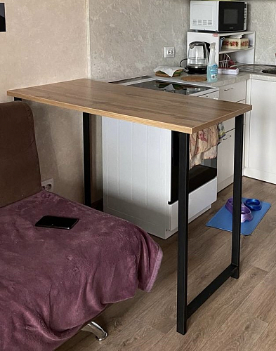 Барная стойка Дилан Лофт 120х40х98 дуб делано темный фото покупателя 67