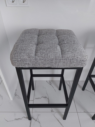 Барный стул Лофт микровелюр катания блэк / черный матовый фото покупателя 316