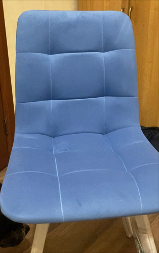 Стул на металлокаркасе Чилли К светло-серый велюр / черный каркас фото покупателя 884