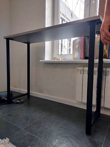 Барная стойка Дилан Лофт 120х40х90 бетон светлый фото покупателя 60