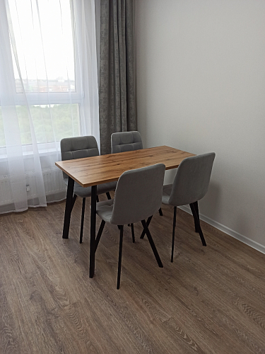 Обеденная группа Эделин темно-серый / бетон / черный матовый фото покупателя 3