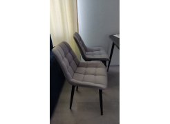 Стул на металлокаркасе Челси серый 02 / черный фото покупателя 141