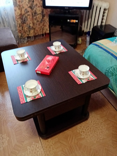 Стол-трансформер Виват дуб вотан / хром фото покупателя 17