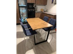 Деревянный стол Лота Лофт 120(160)х75 черный матовый / бетон светлый фото покупателя 76