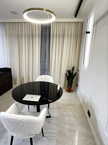 Стеклянный стол Нейтон обсидиан / черный фото покупателя 2