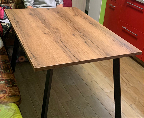 Стол Тринити Лофт 120 32 мм дуб галифакс табако / черный матовый фото покупателя 482