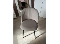 Стул на металлокаркасе Gabi 1 бежевый / черный с серебряными наконечниками фото покупателя 455