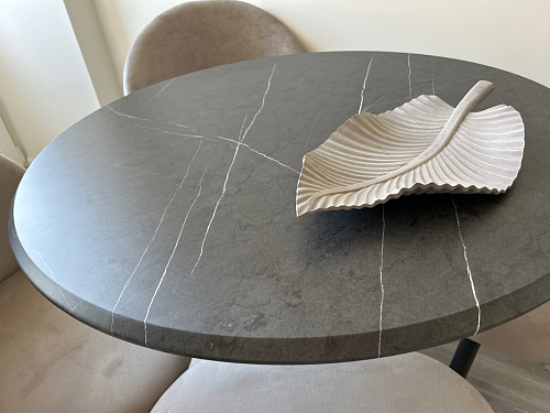 Стол Тулип 90х73 белый мрамор / золото фото покупателя 28