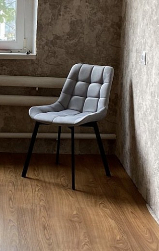 Стул на металлокаркасе Челси морская волна / черный фото покупателя 55