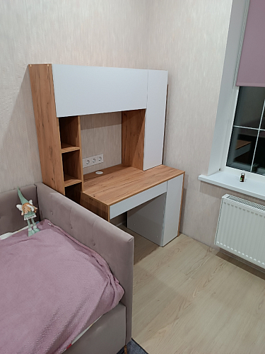 Письменный стол Комфорт 12.71 дуб золотой craft / белая аляска фото покупателя 72