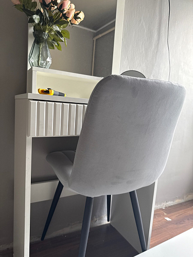 Стул на металлокаркасе Дани темно-серый (zd 995) / черный фото покупателя 30