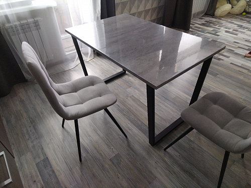 Деревянный стол Лота Лофт 140х80 дуб крафт табачный / черный матовый фото покупателя 309