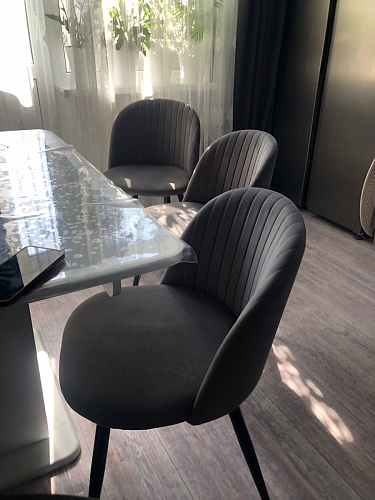 Стул на металлокаркасе Gabi 1 light purple / black фото покупателя 620