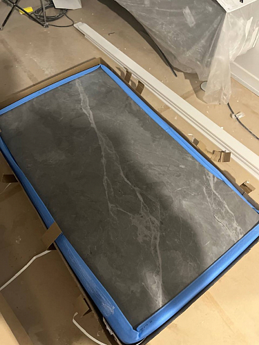 Керамический стол Вилли 140(200)х80 серый мрамор larka grey / черный фото покупателя 64