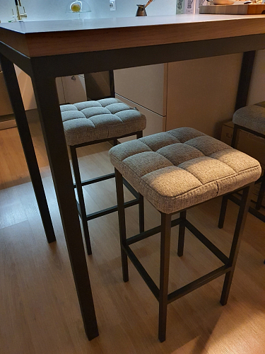 Барный стул Лофт катания лаванда / белый матовый фото покупателя 149