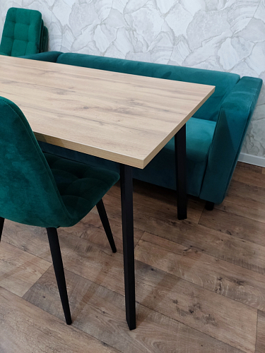 Стол Тринити Лофт 120 32 мм дуб галифакс табако / черный матовый фото покупателя 455