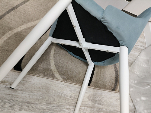 Стул на металлокаркасе Kora light blue / white фото покупателя 417