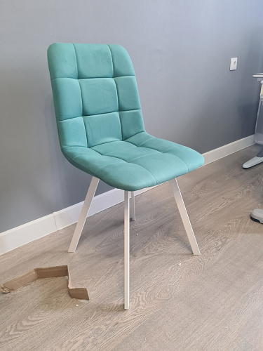 Стул на металлокаркасе Чилли К черный / зеленый фото покупателя 572