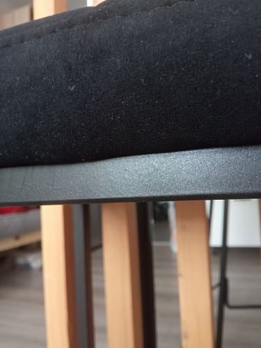 Барный стул Лофт кожзам темно-серый / черный матовый фото покупателя 38