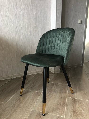 Стул на металлокаркасе Gabi 1 light purple / black / gold фото покупателя 58