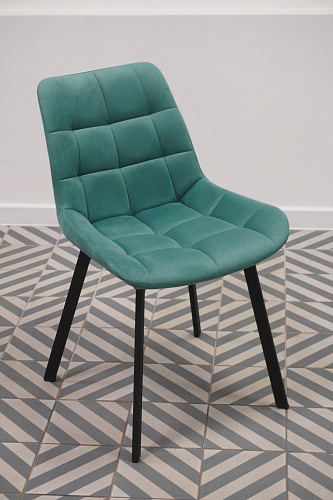 Стул на металлокаркасе Челси бирюзовый / черный из шоурума 2
