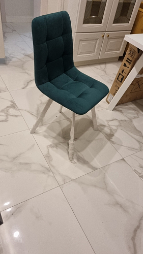 Стул на металлокаркасе Чилли К светло-серый велюр / черный каркас фото покупателя 1109