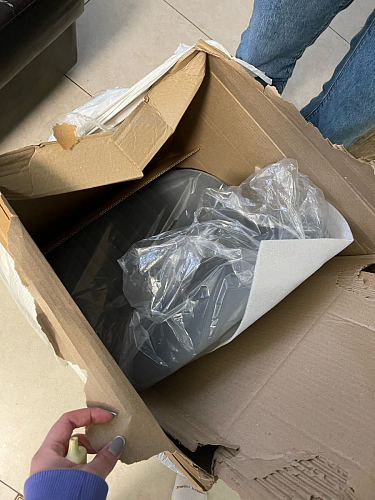 Стул на металлокаркасе Gabi dark beige / black / silver фото покупателя 918