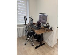 Компьютерный стол Маркос 140х80 светло-серый / черный фото покупателя 37