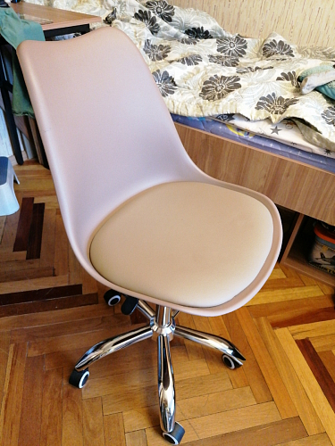 Компьютерное кресло Kolin с подушкой clear / white фото покупателя 556