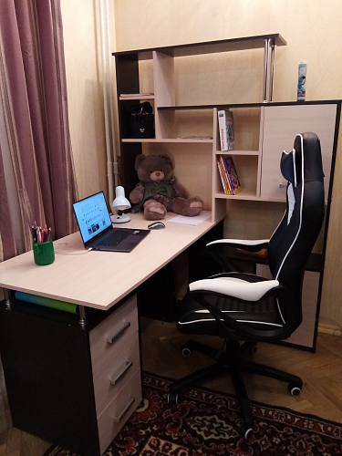 Компьютерный стол КС15 левый дуб сонома фото покупателя 33