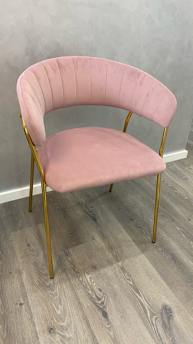 Стул на металлокаркасе Kamelia green / gold фото покупателя 73