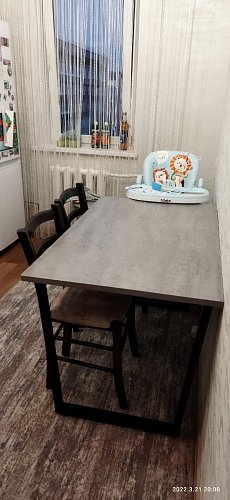 Деревянный стол Лота Лофт 120x75 дуб крафт табачный / черный матовый фото покупателя 236