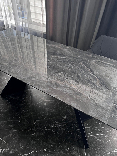 Керамический стол Ливи 140(200)х80х78 patagonia bronze / черный фото покупателя 5