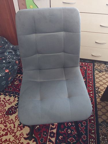 Стул на металлокаркасе Чилли К темно-серый (velutto 32) / черный фото покупателя 623