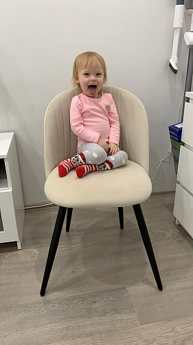 Стул на металлокаркасе Gabi latte / gold / black фото покупателя 924