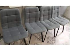 Стул на металлокаркасе Чилли синяя ткань / белый фото покупателя 312