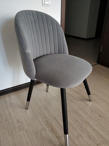 Стул на металлокаркасе Gabi 1 темно-серый / черный фото покупателя 226