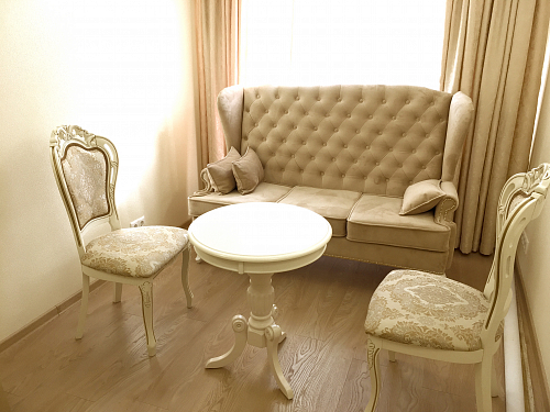 Кресло Bronte муса перламутр молочный / патина фото покупателя 1