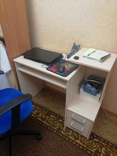 Стол компьютерный Джаз-24 правый белый фото покупателя 115