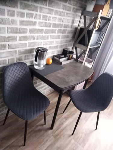 Стул на металлокаркасе Capri dark beige / white фото покупателя 25