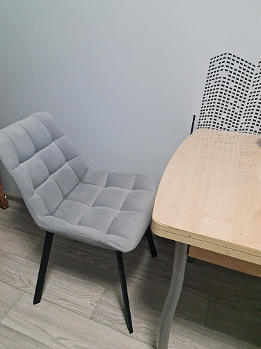 Стул на металлокаркасе Челси бежевый / черный фото покупателя 79