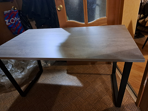 Деревянный стол Лота Лофт 120х75 белый матовый / дуб крафт золотой фото покупателя 780