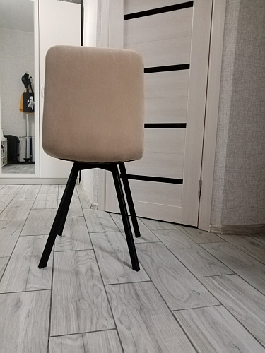 Стул на металлокаркасе Чилли К темно-серый (velutto 32) / черный фото покупателя 281