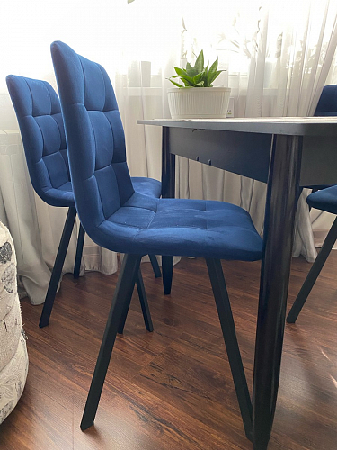 Стул на металлокаркасе Чилли К черный / зеленый фото покупателя 122