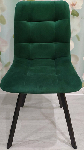 Стул на металлокаркасе Чилли черный / зеленый фото покупателя 1388