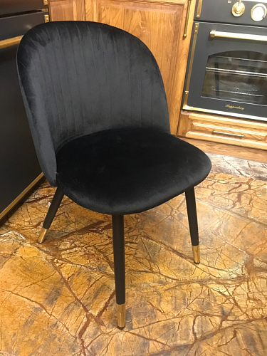 Стул на металлокаркасе Gabi 1 light blue / black / gold фото покупателя 687