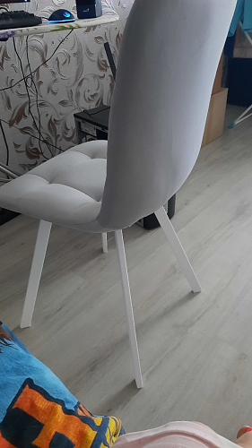 Стул на металлокаркасе Чилли синий / белый фото покупателя 809