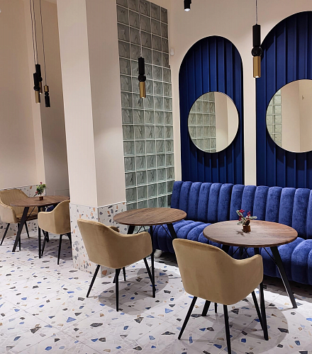 Стул на металлокаркасе Slam dark beige фото покупателя 1